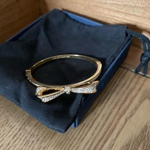 NWOT Kate spade gold rhinestone bow bangle